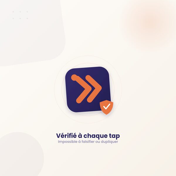 Icône représentant la vérification électronique de chaque tap